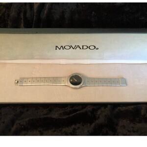 Movado Women's Two-Tone Black Dial Quartz Watch 8184861V81 - Good Condition